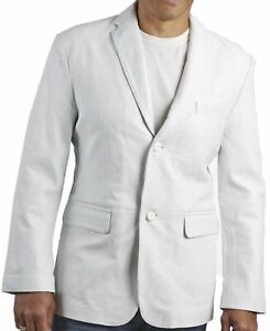 White Formal Business Stylish Causal Blazer 100% Leather Lambskin Handmade Men