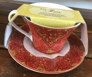 Brandneu 222 Fifth Fine Geschirr Tasse & Untertasse Set - Bild 1 von 4