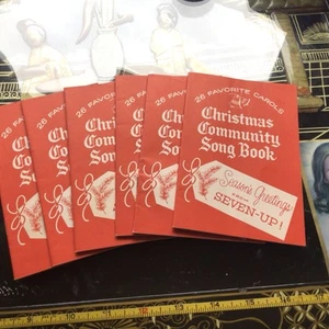 Vintage 1956/59 Christmas Community Song Book Season's Greetings From 7-Up - Picture 1 of 9