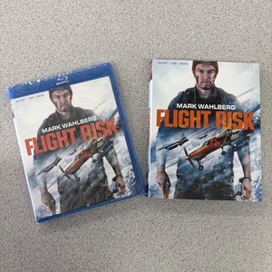 FLIGHT RISK Blu-ray + DVD + Digital w/ Slipcover / Mark Wahlberg NEW Sealed - Picture 1 of 5