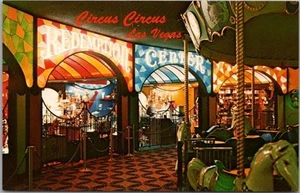 C1970s LAS VEGAS Nevada Postal CIRCO CIRCO CASINO / Juegos de Carnaval Vista - Imagen 1 de 2