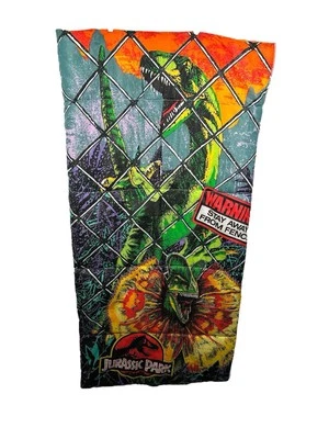 Vintage 93 Jurassic Park Kids Sleeping Bag – T-Rex & Dilophosaurus - Excellent - Image 1 of 4