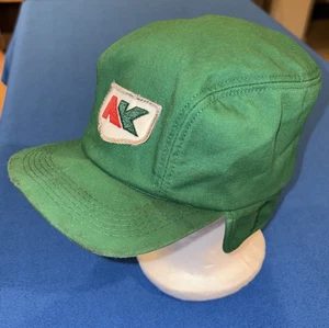 Cappello Northrup King NK Seeds verde con paraorecchie interno a quadri logo ricamato - Foto 1 di 13