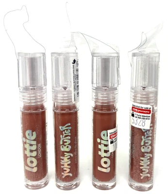 (4) Lottie Yummy Butter Extra Shine Lip Gloss Sealed SPR007 - Naughty Nude - Image 1 of 3