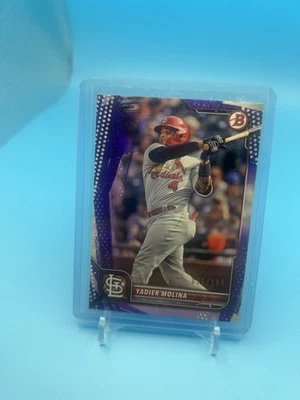 Bowman 2022 - Yadier Molina #92 borde patrón púrpura/199 Foto 1 de 2