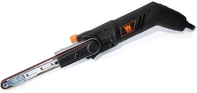 Lixadeira de arquivos detalhe velocidade variável 2 ampères – 1/2×18" correia, pivô 55°, rastreamento automático - Imagem 1 de 3