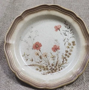 4 Mikasa Whole Wheat Jardiniere Salad Plates Set Vintage Floral Dishes+++++++++ - Picture 1 of 6