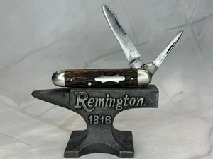 Vtg 1922-39 Robeson Shuredge Cutlery Rochester USA 2 Blade Knife Red Bone 62213 - Picture 1 of 13