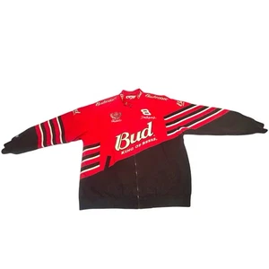 Nascar Dale Earnhardt Jr. Budweiser Racing Sportswear Retro XL Jacket- Vtg Y2K - Picture 1 of 7