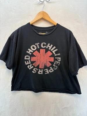 Bravado Size Large Red Hot Chili Pepper Black Cropped Short Sleeve T Shirt - Image 1 of 4