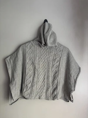 Gap Kids Girls Knit Sweater Shawl Wrap Soft Gray Size XL Fisherman Outerwear - Image 1 of 3