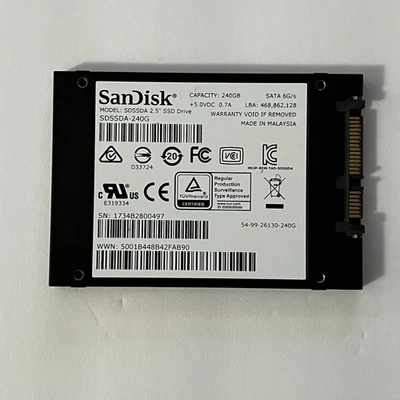 SanDisk SSD Plus 240GB SATA III 2.5” Internal Solid State Drive SDSSDA-240G - Image 1 of 2