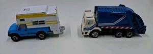 VINTAGE MICRO MACHINES 1996 SANITATION TRUCK & 1989 Chevy Pickup/Camper (Galoob) - Picture 1 of 6