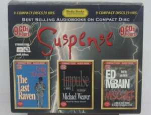 Suspense Best Selling Audiobooks The Last Raven Impulse and Mischief 9 CDs - Imagen 1 de 5