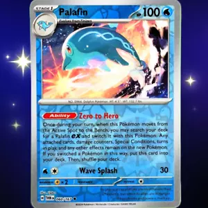 Palafin - Holograma Inverso - Pokemon Escarlata y Violeta Crepúsculo Mascarada #060/167 - Imagen 1 de 3