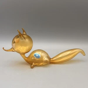 ZBS Žellezný Brod Sklo Czech Republic Blown Glass Fox By Karel Sobotka 1980-85 - Picture 1 of 8
