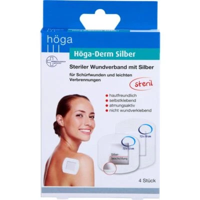 HÖGA-PHARM G.HÖCHERL HÖGA-DERM Silber ste.Wundverb.m.Silberbesch.2 Grö. 4 St PZN16003615