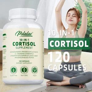 10-in-1 Cortisol Supplement - Ashwagandha,Rhodiola Rosea,Balance Cortisol Levels - Picture 1 of 12