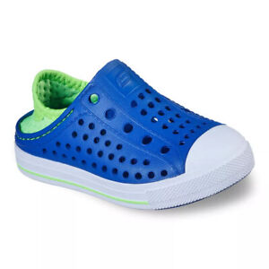 Unisex Toddler Skechers Foamies Guzman Steps Aqua 91995N Surge Blue/Lime New