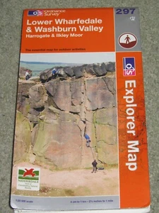 Ordnance Survey Explorer 1:25,000 sheet 297 Lower Wharfedale & Washburn V - 2013 - Picture 1 of 2