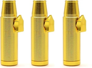 3 Pack Metal Spice Dispenser Mini Pepper Shaker Portable Leak-Proof Gold - Picture 1 of 7