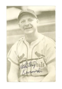 WHITEY KUROWSKI signed photo postcard CARDINALS - Picture 1 of 2