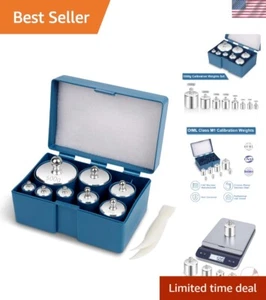 8PCS Calibration Weights 1000g Set - Durable Stainless Steel with Protective Box - Picture 1 of 9