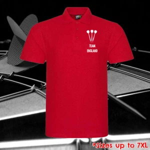 Camisa polo de dardos del equipo de Inglaterra para aficionados a la Copa del Mundo regalo día del padre día de la madre - Imagen 1 de 1