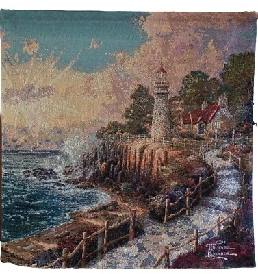 Thomas Kinkade 26" x 26" Tapiz "Luz de Paz" Colgante de Pared Foto 1 de 4