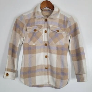 BLANKNYC Girls' Trail Blazer Plaid Shacket Big Kid Medium Flannel Fall Button up - Picture 1 of 16