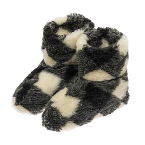 GENUINE AUTHENTIC WOMEN'S SHEEPSKIN LAMB SLIPPERS FELT BOOTS WOOL MULTICOLOR - Picture 1 of 11