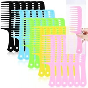  100 Pieces Colorful Pocket Comb Bulk Detangling Wide Tooth Comb Flat Hair 