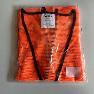 CONDOR Orange with None Stripe Traffic Vest 2RE20B Type R UNIVERSAL SIZE - Picture 1 of 2