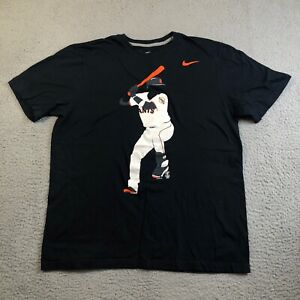 San Francisco Giants MLB Nike T-Shirt Mens XL Black Cotton Crew Neck Knit Top