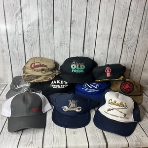 Lote de 10 gorras mixtas Kenworth Cabelas Old Fossil Johnson carretes malla trasera - Imagen 1 de 14