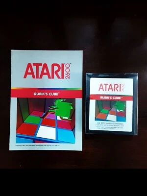 Cartucho RUBIK'S CUBE + Manual 1984 Atari NTSC 2600 Probado R8 MUY RARO Foto 1 de 2