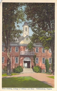 College Of William & Mary Wren Building Colonial Williamsburg Virginia Postcard - Picture 1 of 2