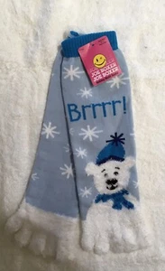 JOE BOXER Ladies Polar Bear Snowflake TOE SOCKS Soft And Cozy ~ New - Picture 1 of 2