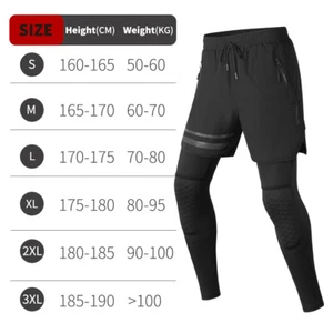 WOSAWE Unisex Fitness Pant Elastic Waist Two Side Pockets False Two Piece S-3XL - Picture 1 of 10