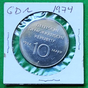 GERMANY-DEMOCRATIC REPUBLIC 10 Mark 1974 Unc - Picture 1 of 4
