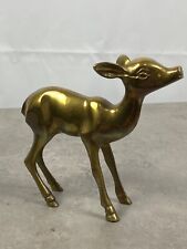Vintage Solid Brass Deer Stag Buck Figurine Antique Decor