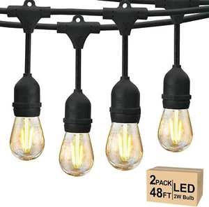15/30m LED Lichterkette Außen Strom Glühbirnen S14 E27 Birnen Garten Hochzeiten - Bild 1 von 20