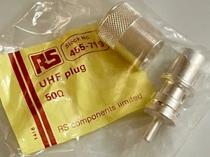 RS  PL259 PLUG SILVER PLATED BEST QUALITY UHF CONNECTOR (x1)              ad2n15 - Picture 1 of 4