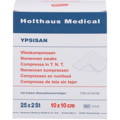 HOLTHAUS MEDICAL GMBH & CO. KG KOMPRESSEN Ypsisan 10x10 cm steril 50 St PZN03146796