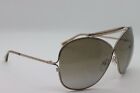 NEW TOM FORD TF 200 34B CATHERINE BROWN GOLD GRADIENT AUTHENTIC SUNGLASSES 67-6