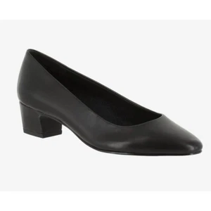 EASY STREET Prim Kitten Heel Slip On Round Closed-toe Slip-on Pumps Black 9N - Picture 1 of 4