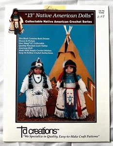 Native American Indian 13" Dolls Clothes Crochet Patterns Book RARE - Picture 1 of 1