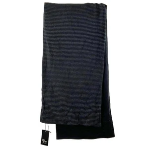 Mes Soeurs Et Moi 'Narnia' Graphite Black Stripe Molleton Uni Scarf 102cm x 40cm - Picture 1 of 7