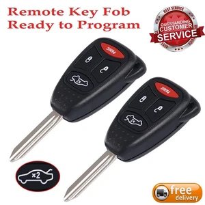 2 Replacement For 2005 2006 2007 Chrysler 300  Remote Car Key Fob KOBDT04A - Picture 1 of 6