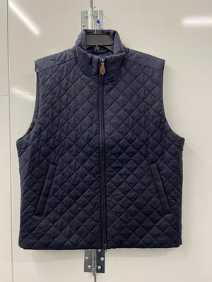 New Brooks Brothers 100% Wool Quited Vest Thermal Navy Size Large $348 NWT - Image 1 of 4